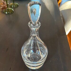 💧 Steuben Crystal Teardrop Decanter with Stopper – Mid-Century Elegance